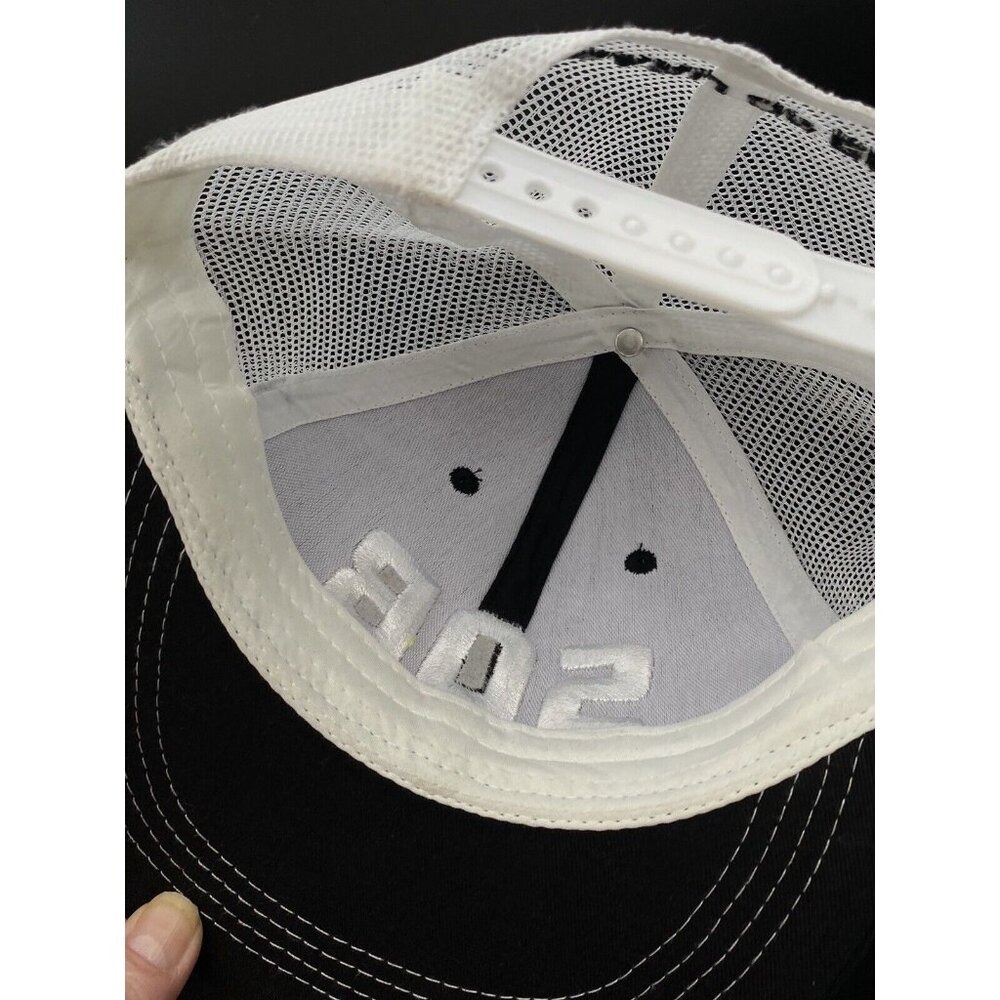 SOB Subaru Of Bend Oregon Snapback Mesh Trucker Hat Black White - Picture 5 of 6